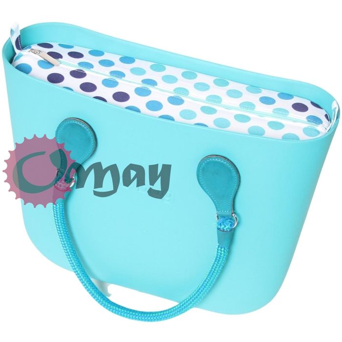 organizer OBAG MINI groszki grochy turskus mięta wkład OMAY