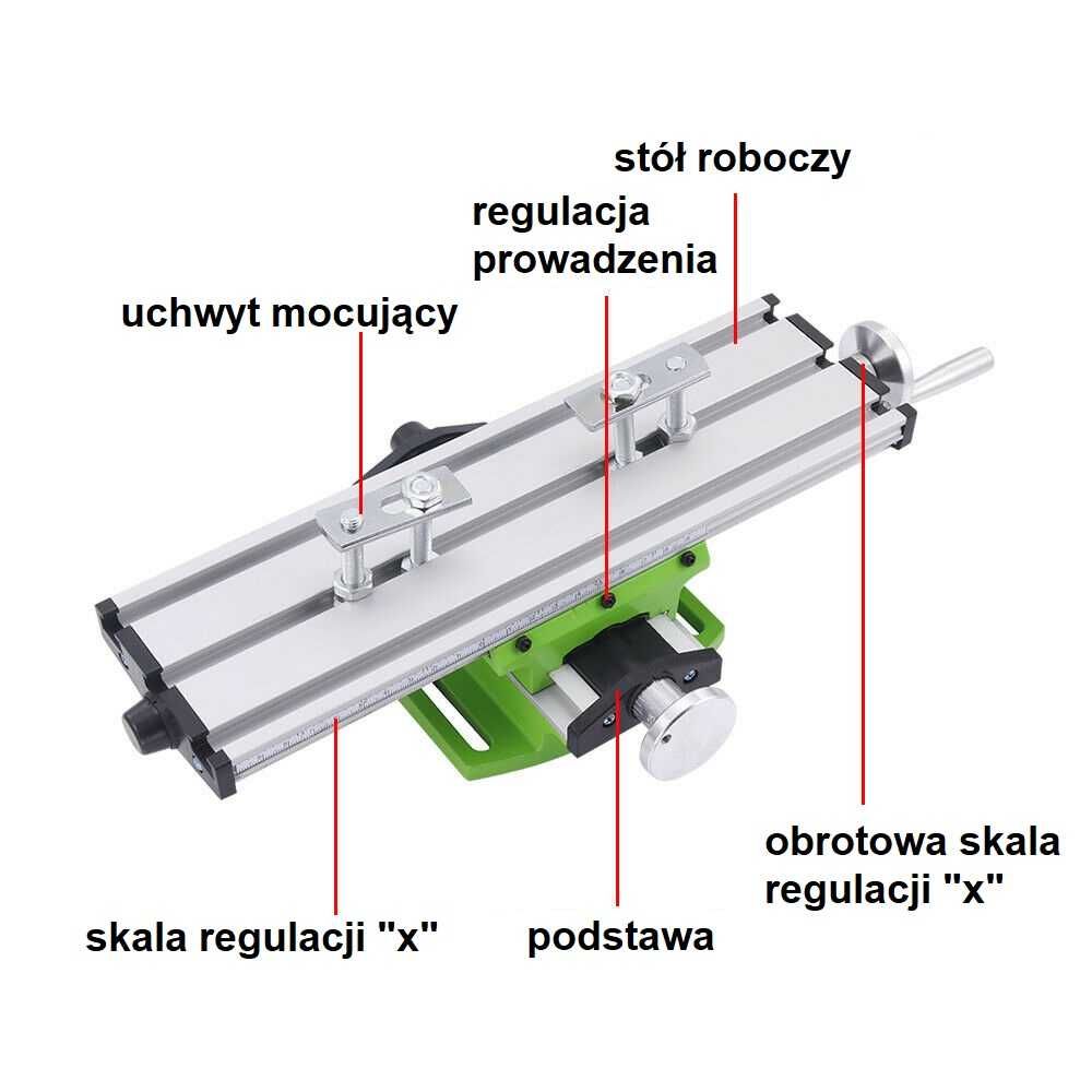 Stół krzyżowy koordynacyjny 200x50mm do wiertarki frezarki