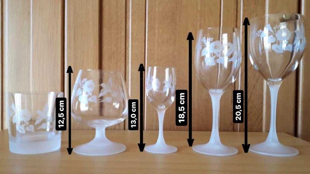 Conjunto copos de cristal
