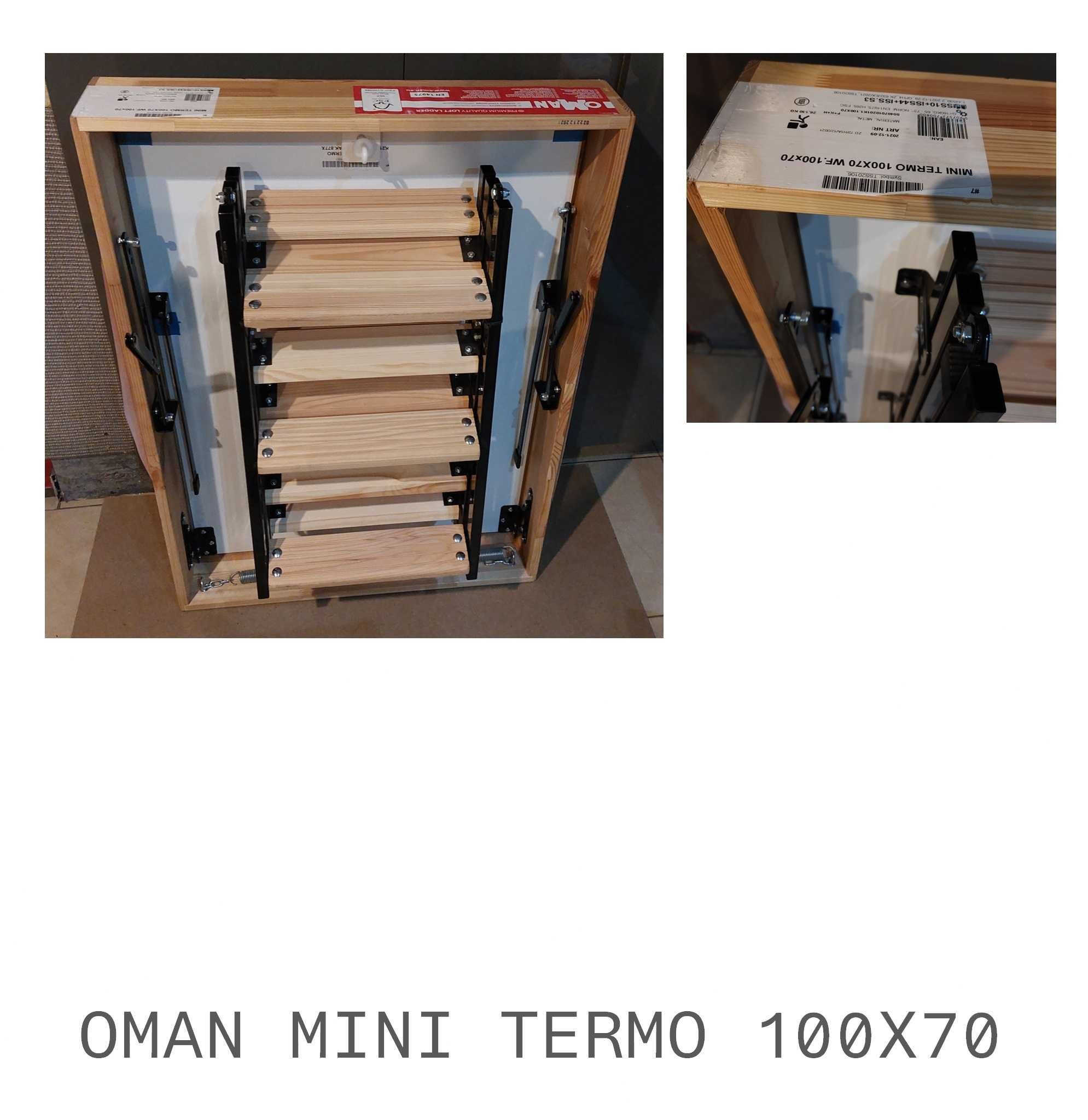 Schody Strychowe Oman Mini Termo 100x70 265H cm