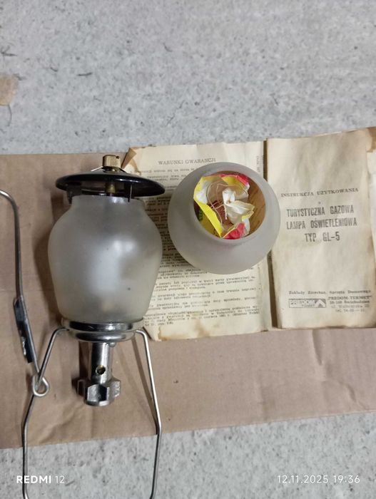 Lampa gazowa plus szkło z żarnikiem/ okolice łasku lub wysyłka