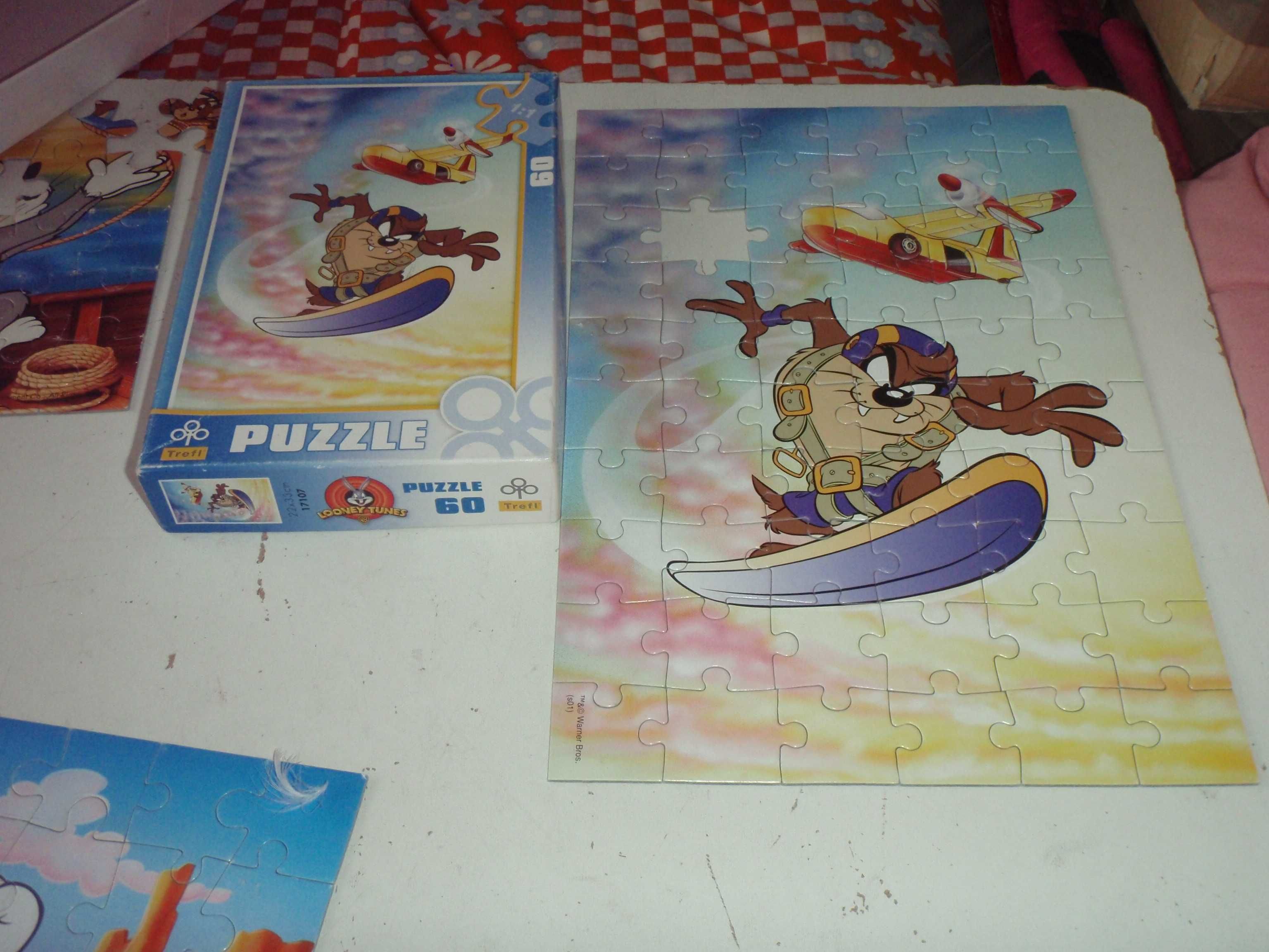 Puzzle 3 x 60 elem: Myszka Miki, Tom i Jerry , Zwierzak
