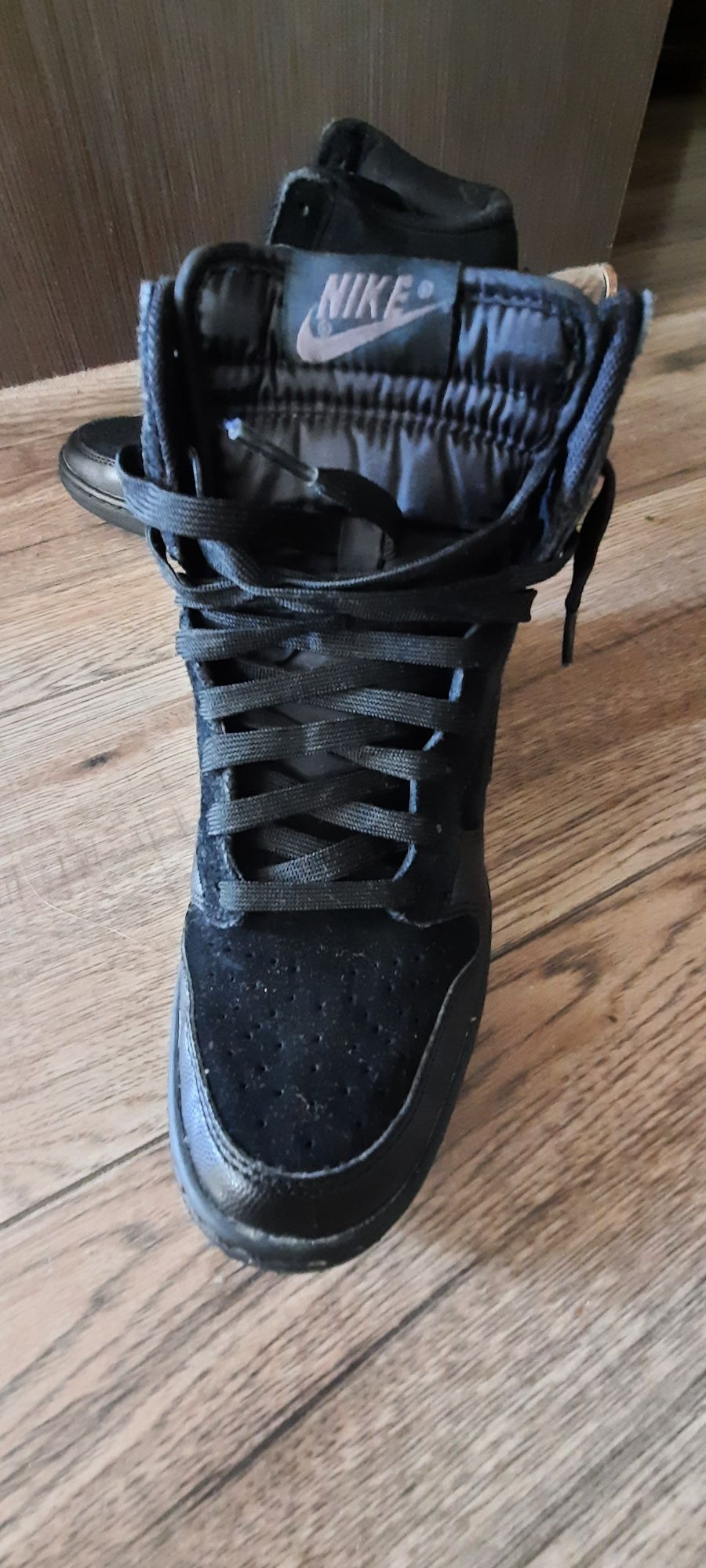 Czarne Nike Dunk Black roz 38.5 na koturnie