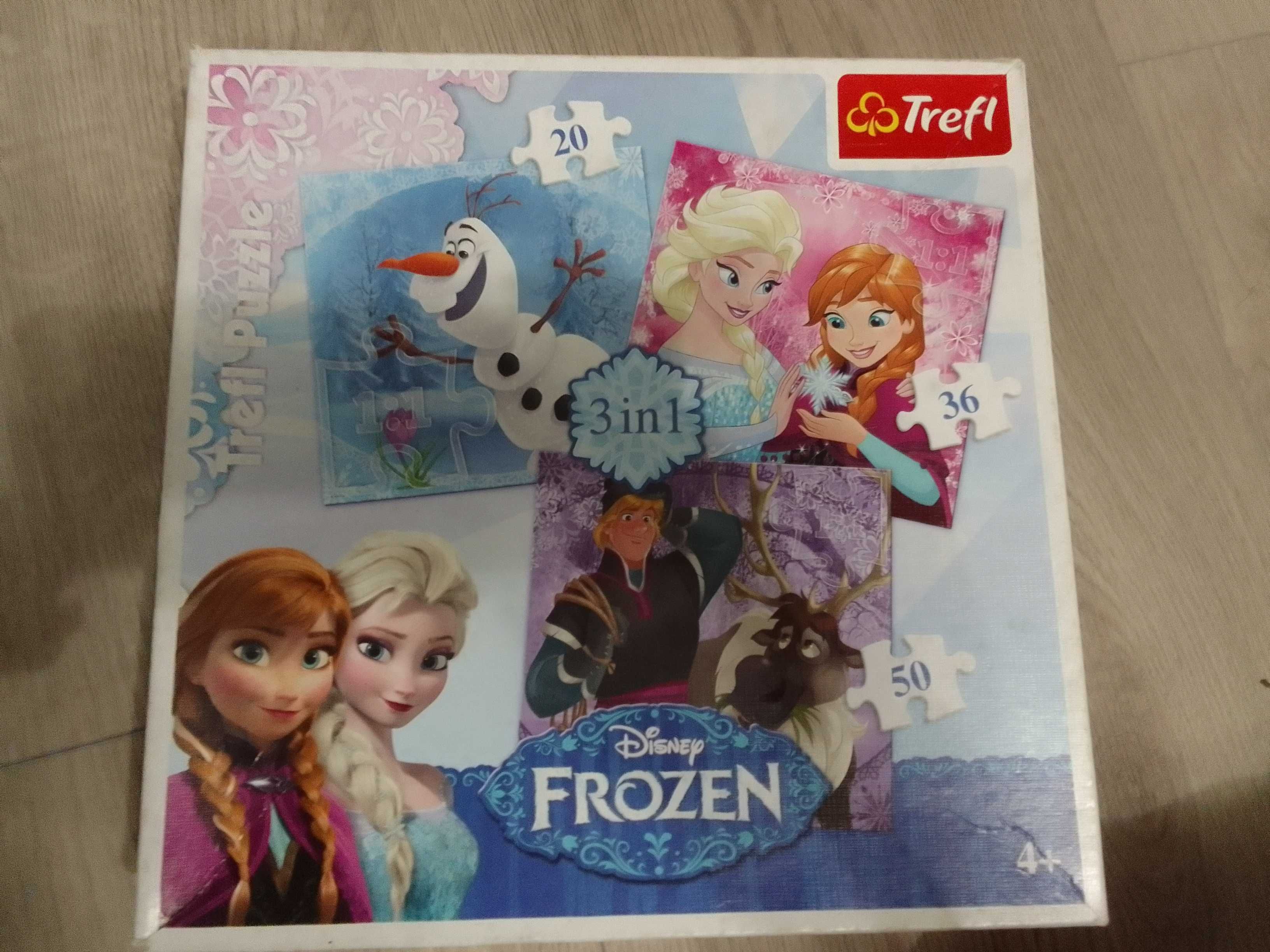 Puzzle 3 w 1 trefl kraina lodu