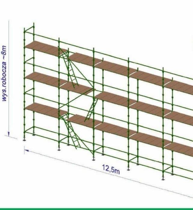 Rusztowanie elewacyjne klinowe choinkowe 100m2