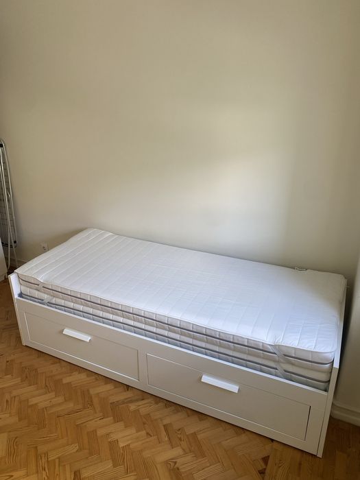 Cama dupla branca