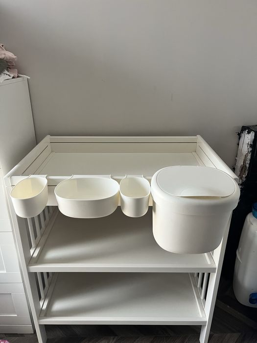 Przewijak gulliver ikea JAK NOWY, organizery oraz przewijak twardy