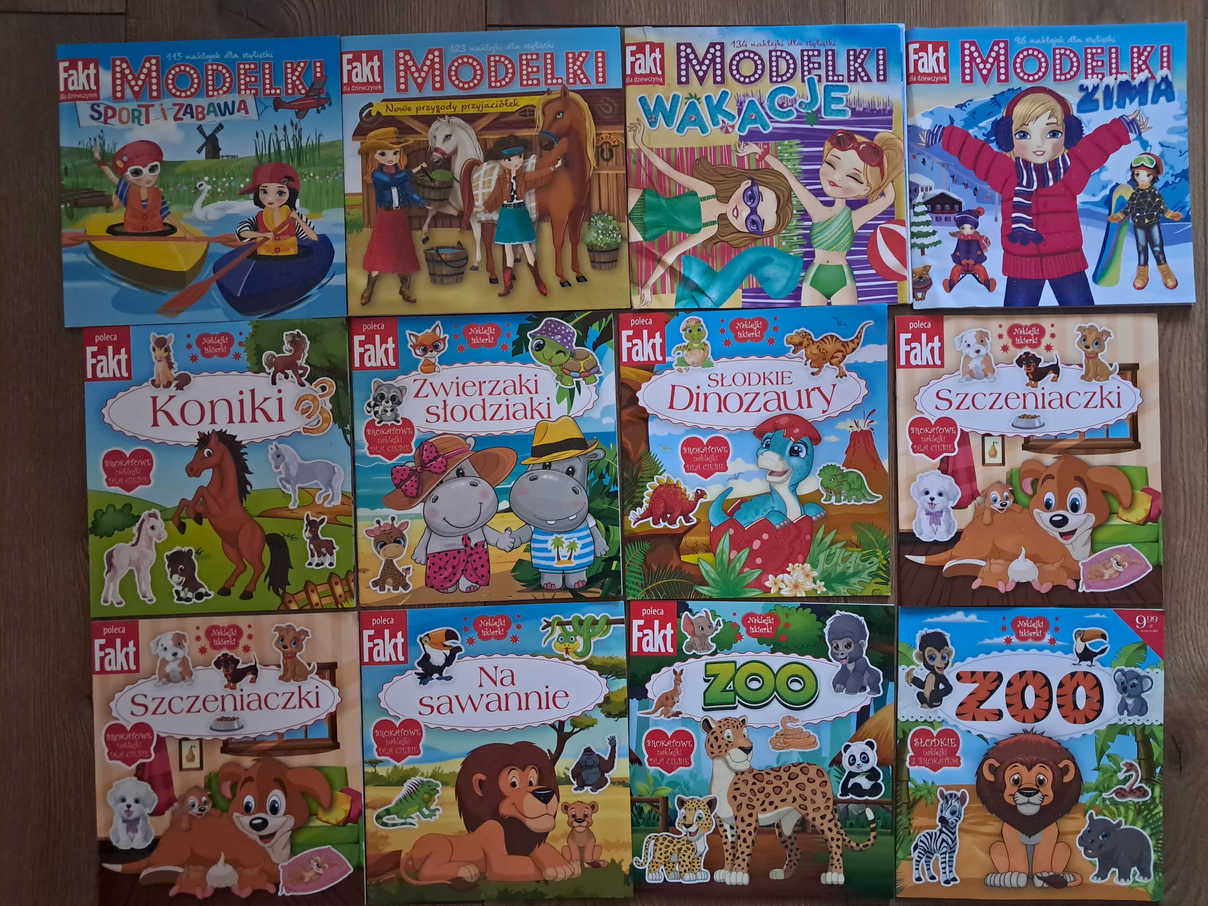 Kolorowanki Modelki oraz inne z naklejkami.