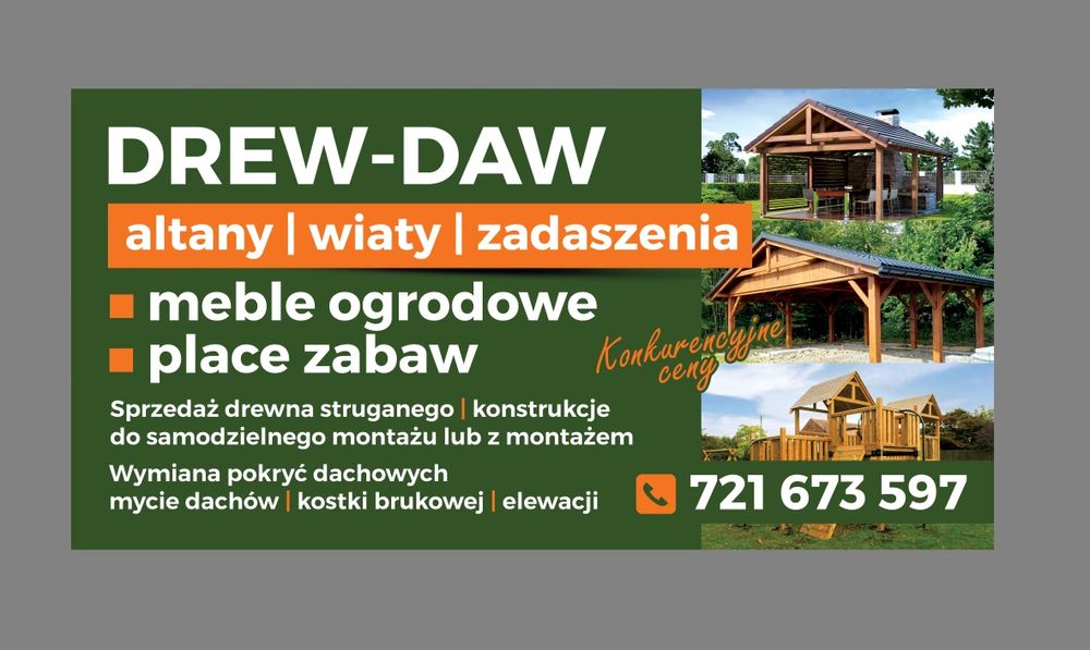 Wiaty altany zadaszenie tarasu wymiana pokrycia dachowego