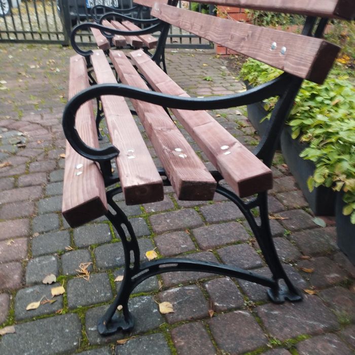 Ławka parkowa ogrodowa z podłokietnikiem