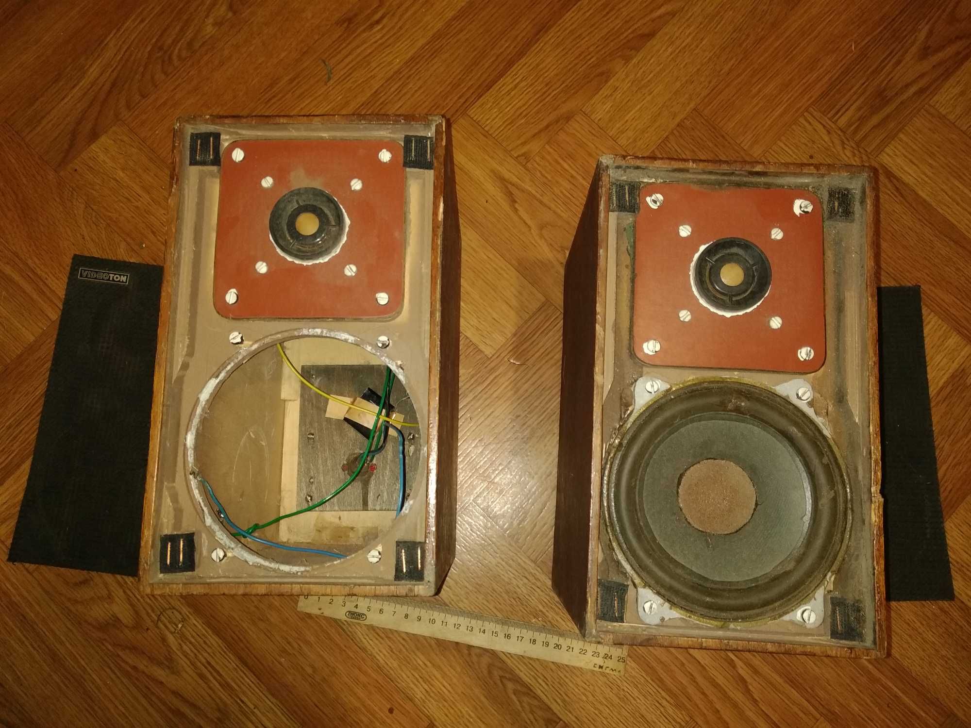 2 ретро колонки videoton Minimax 2 hi-fi box 1 без динаміка