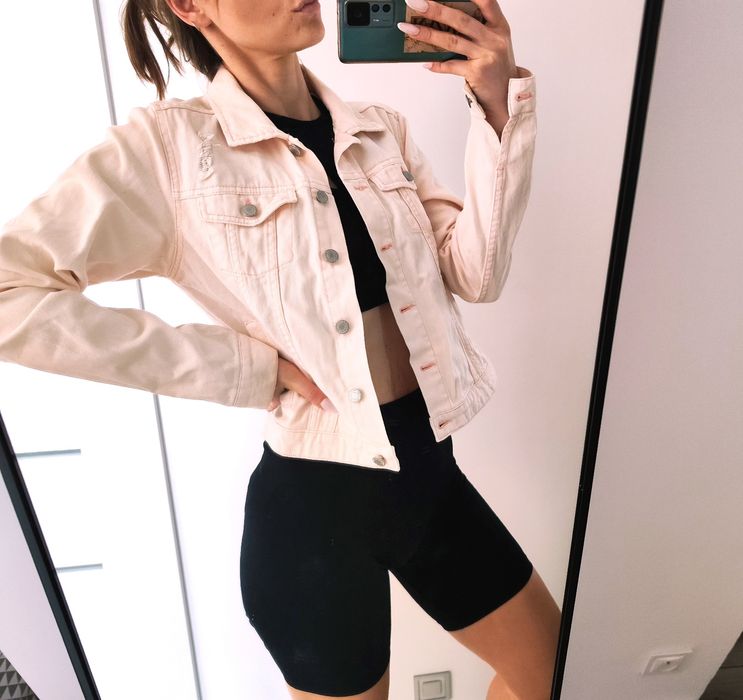 Kurtka katana H&M pudrowy róż