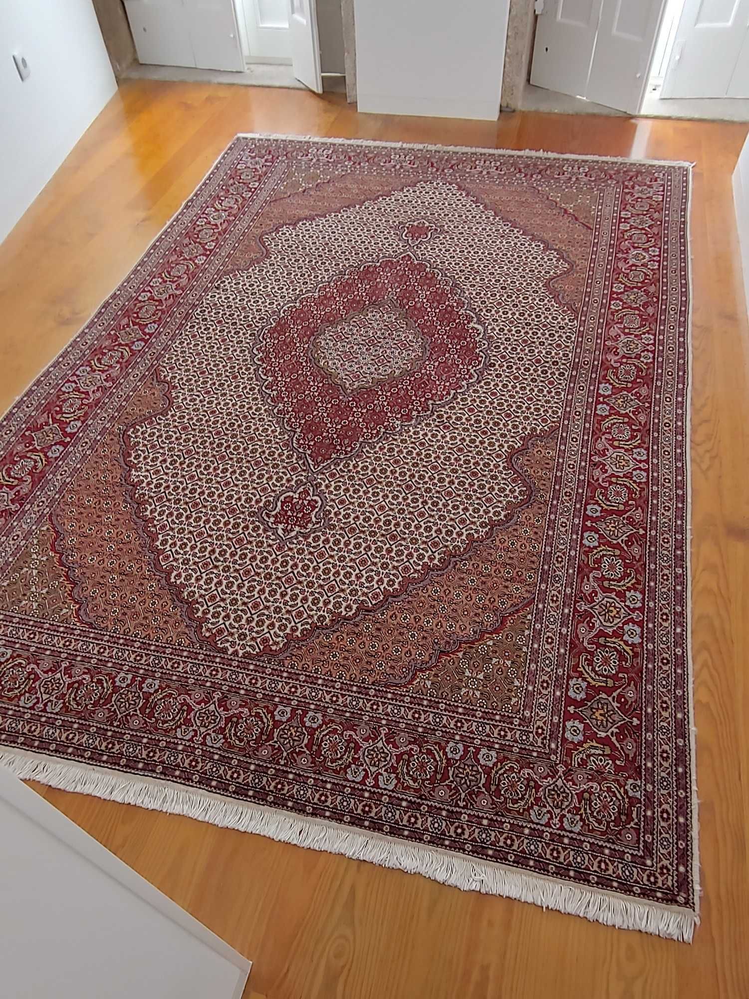 Tapete Persa Tabriz - 295 x 197 cm - feito à mão - oferta portes