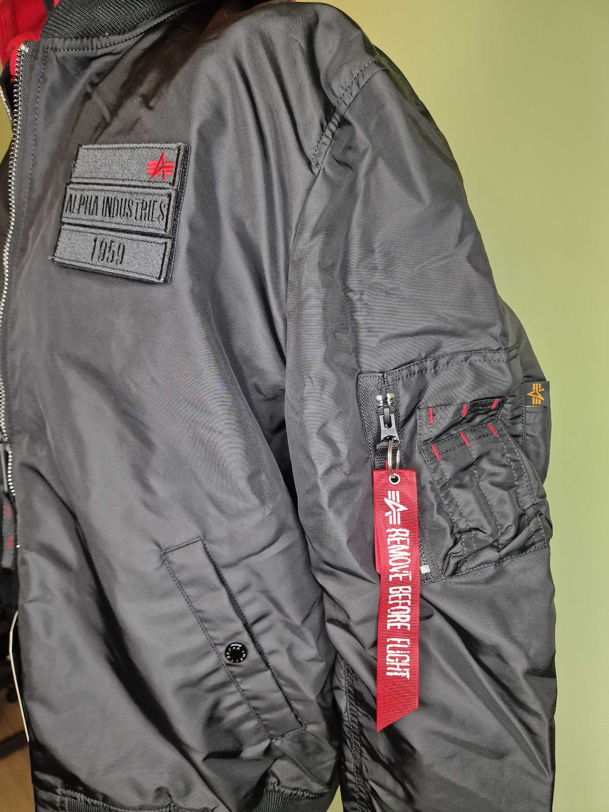 Nowa kurtka Alpha Industries MA-1 TT Hood Custom black rozm XXL