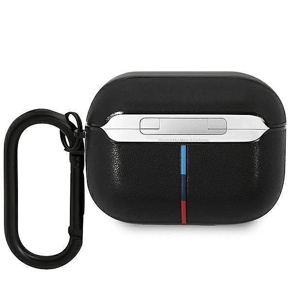 Etui Bmw Leather Curved Line na AirPods Pro - czarne