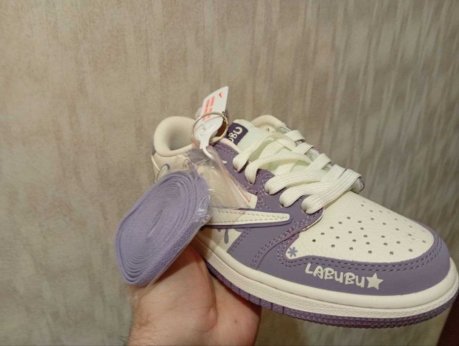 Кросівки Nike Dunk Air Jordan x Travis Scott x Labubu Purple