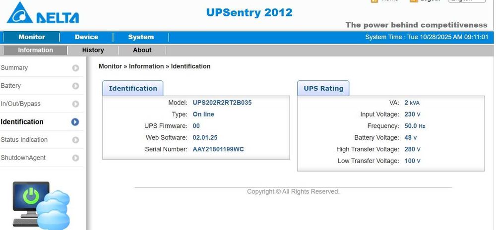 UPS Delta AMPLON RT 2 KVA Rack/Torre 2000VA/1800W