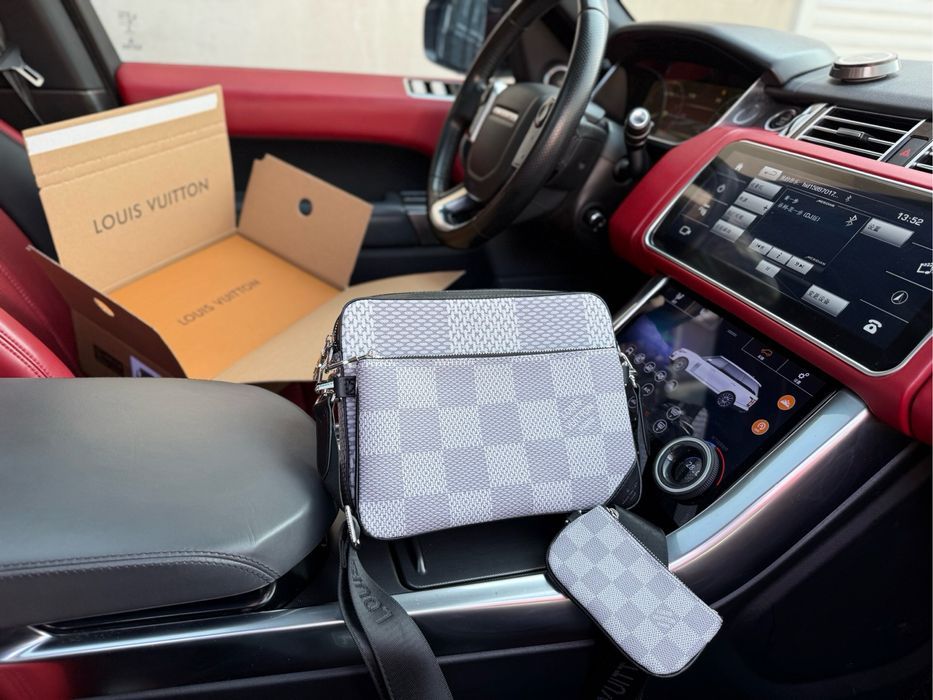 LOUIS VUITTON 3в1 сумка мужская черная messenger 3v1 через плечо