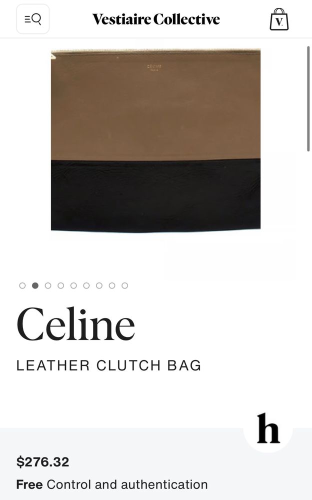 Сумочка-клатч Celine Solo Bicolor Leather Clutch