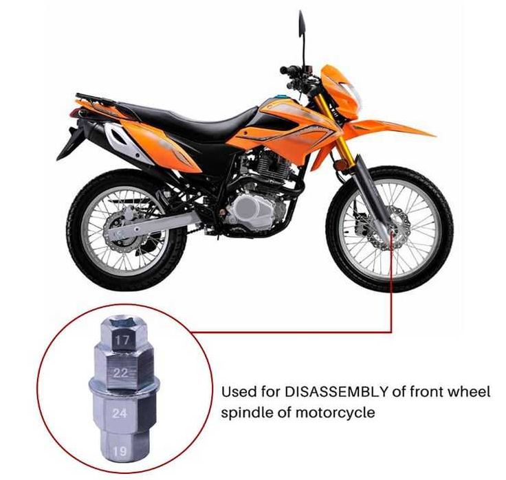 Narzędzie do osi motocyklowych 4 w 1
