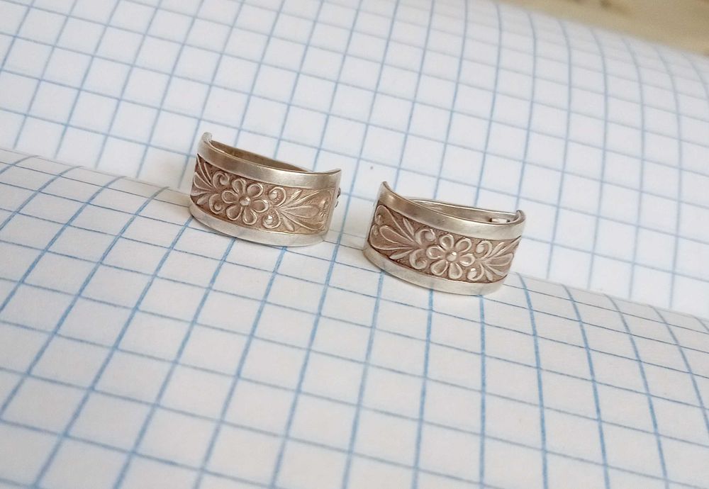 Вінтажні Сережки Срібло 875 проба. Зірочка. СССР