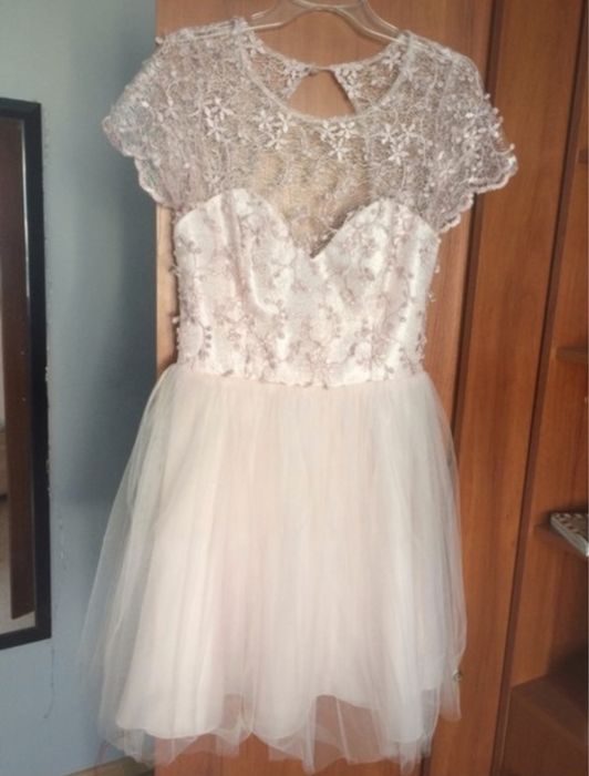 Sukienka pudrowy róż