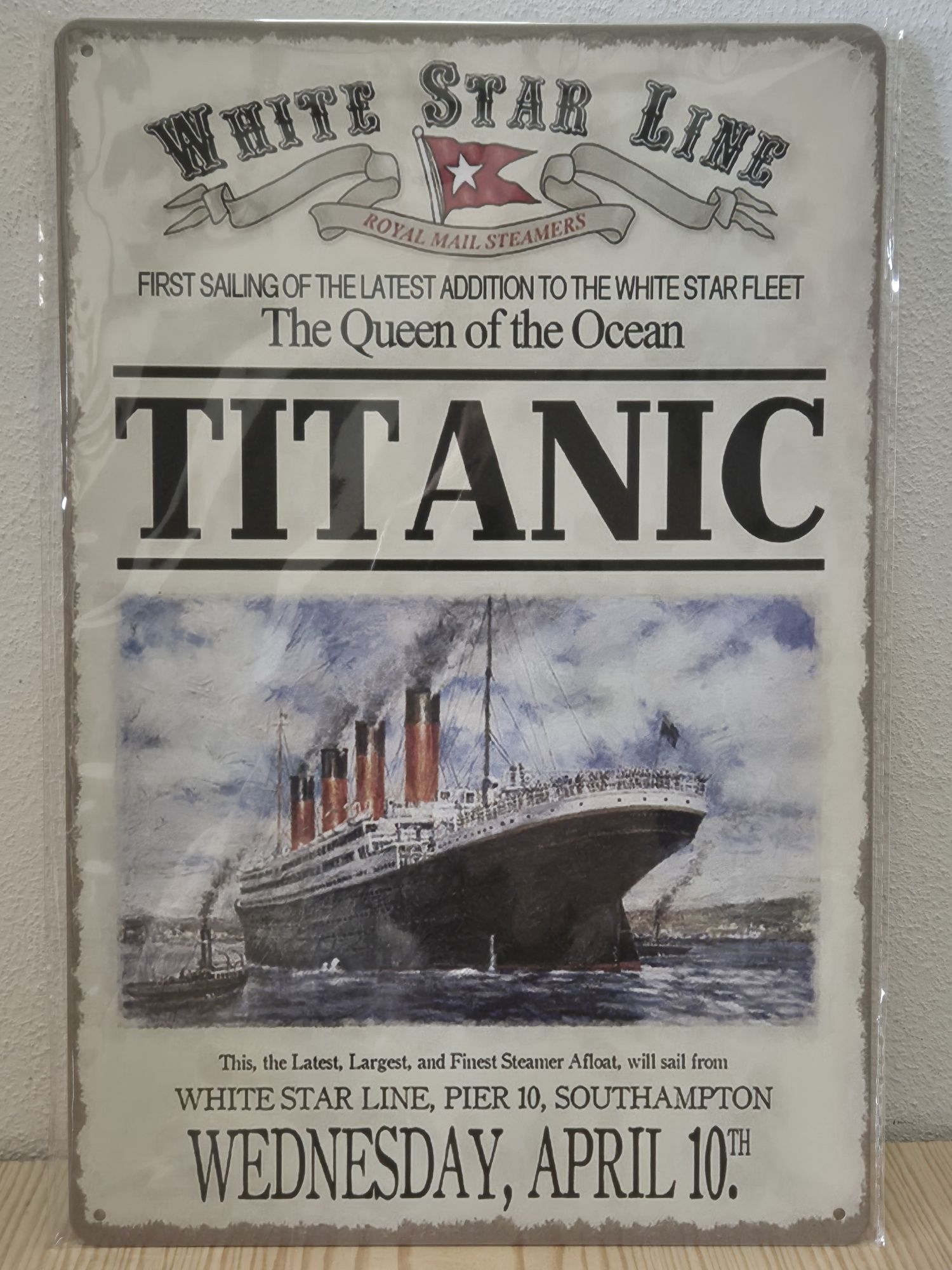 Cartaz  viagem do Titanic