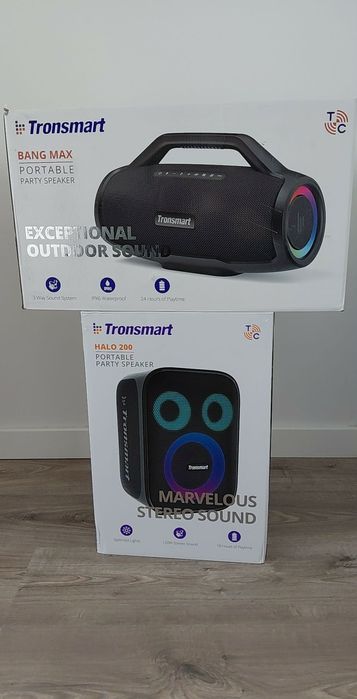 Tronsmart Halo 200 120W e Tronsmart Bang Max 130W -Novas! Oportunidade