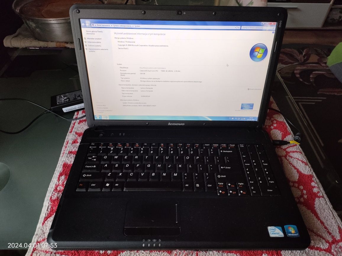 Sprawny Laptop do Internetu i YouTube Lenovo G550 NOWY Dysk SSD 120GB