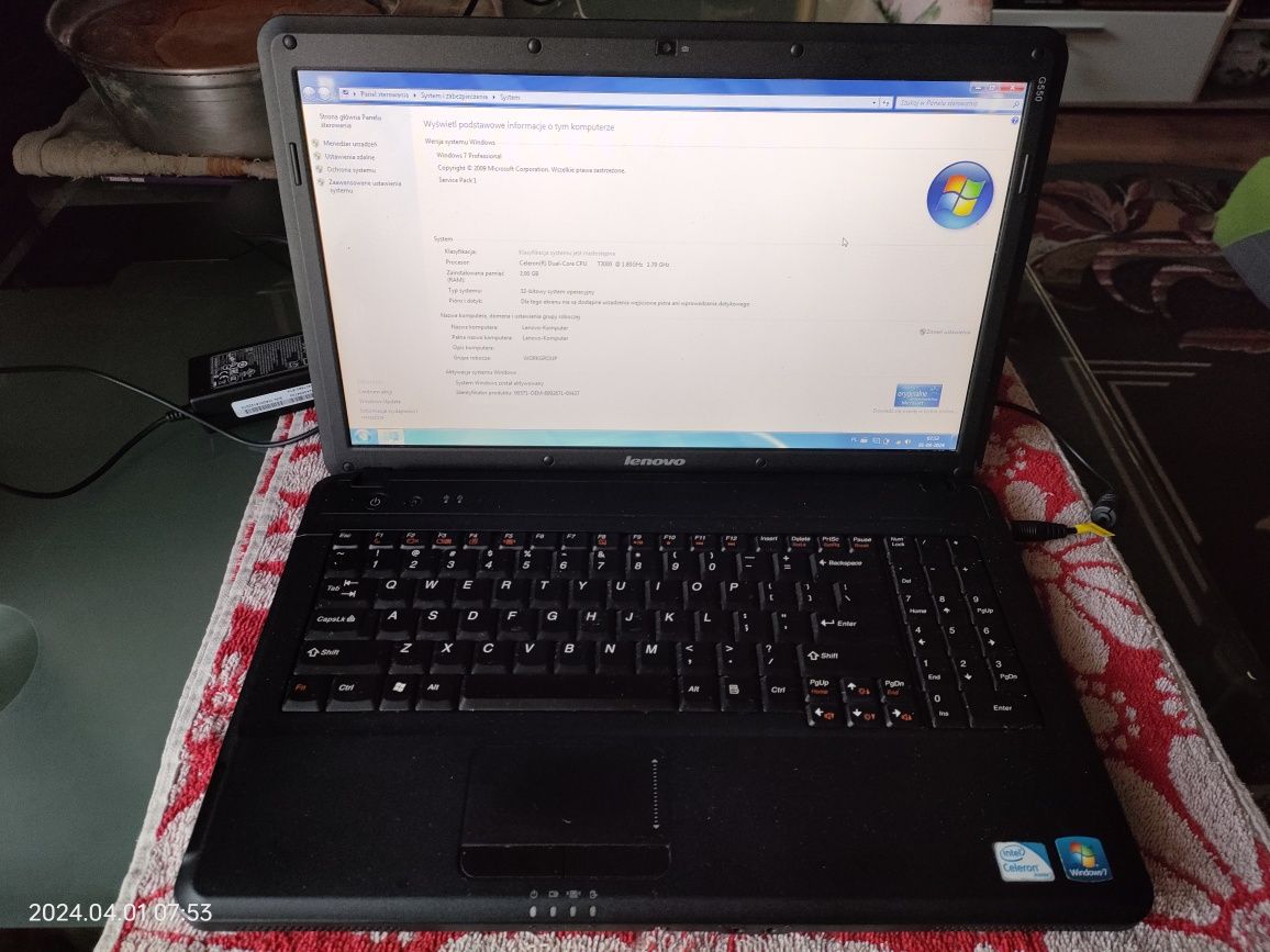 Sprawny Laptop Lenovo G550 Dysk SSD 120GB