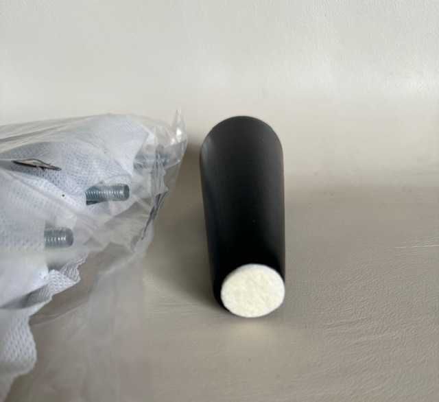 Ikea Komplet 4 nóżek do fotela, czarne, drewno