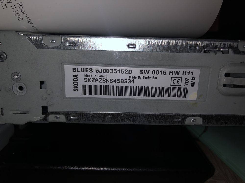 Radio blues skoda fabia Z KODEM