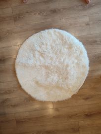 Nowy biały dywan okrągły 60 cm