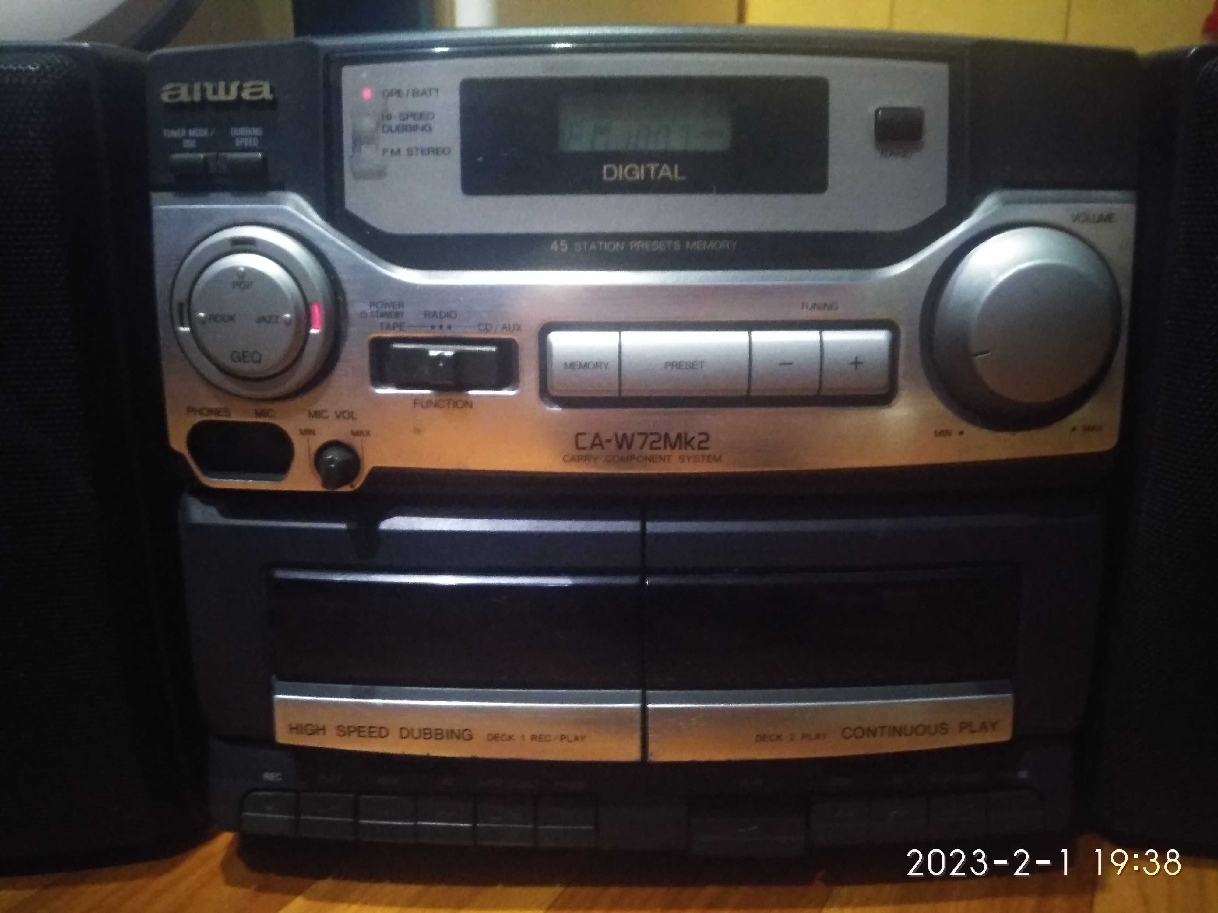 Магнитола AIWA CA-W72Mk2. Музыкальный. Музичний.