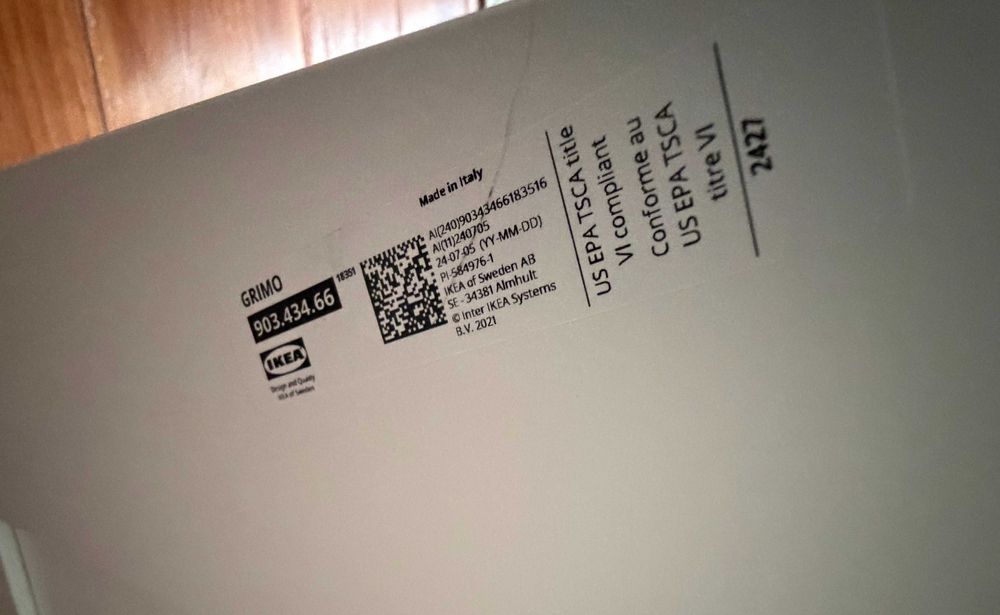 porta roupeiro IKEA Grimo branca 50x230