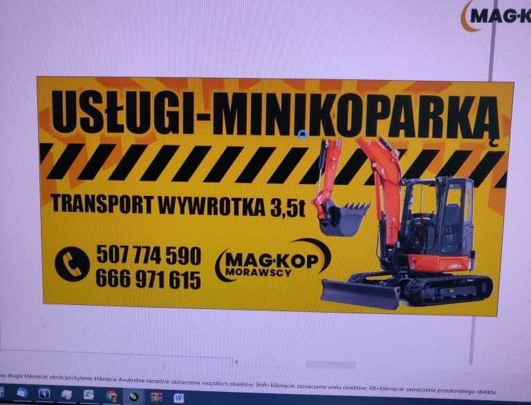 Usługi Minikoparką Transport