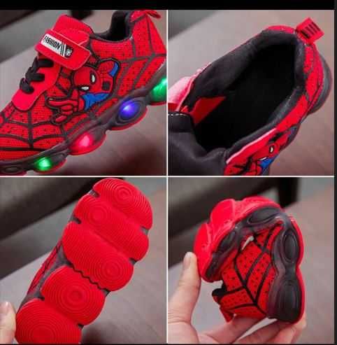 świecące buty led SPIDERMAN r.30 GRATIS dodatkowe baterie