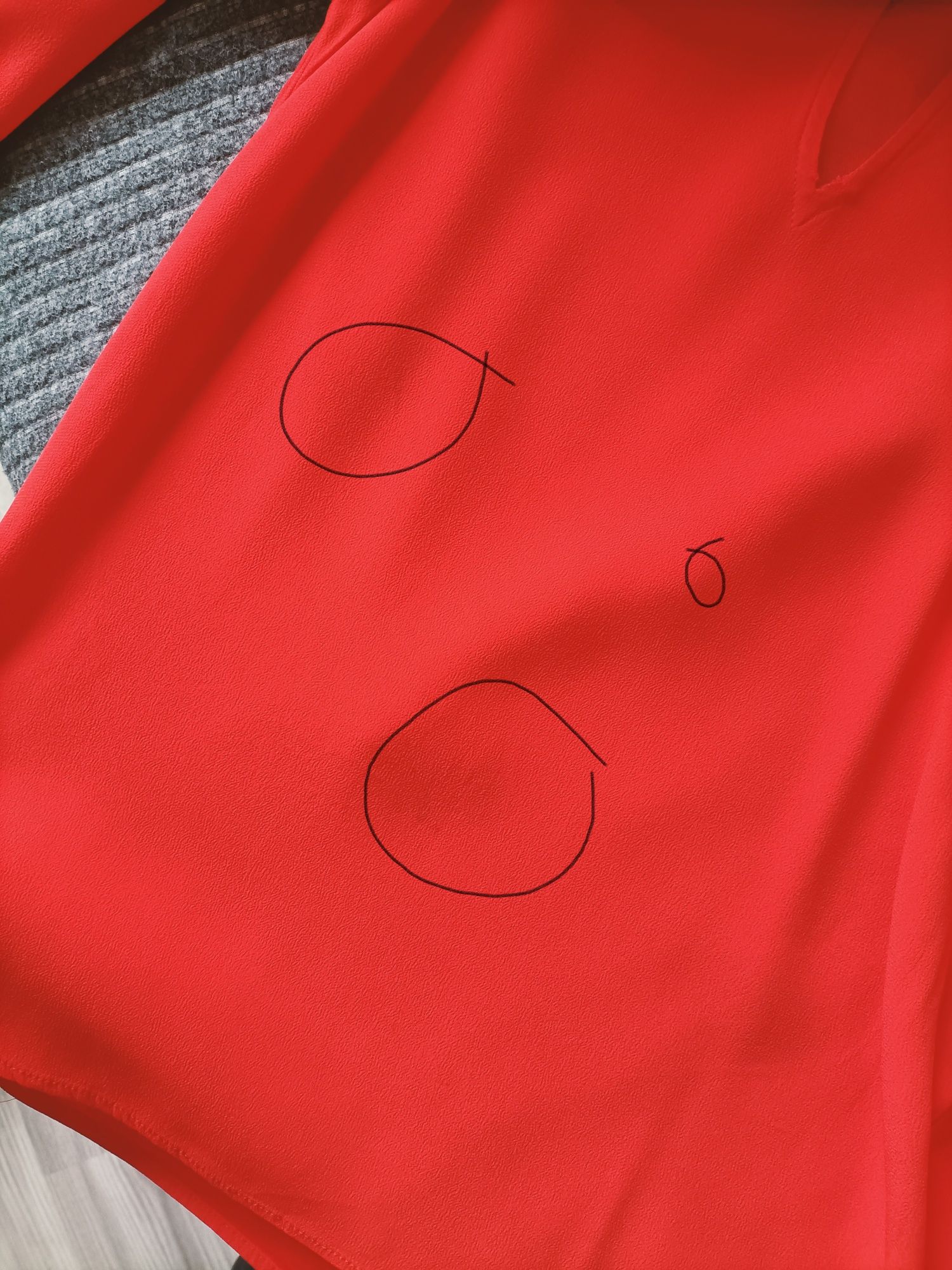 Czerwona bluzka 100% wiskoza Zaraz rozmiar S