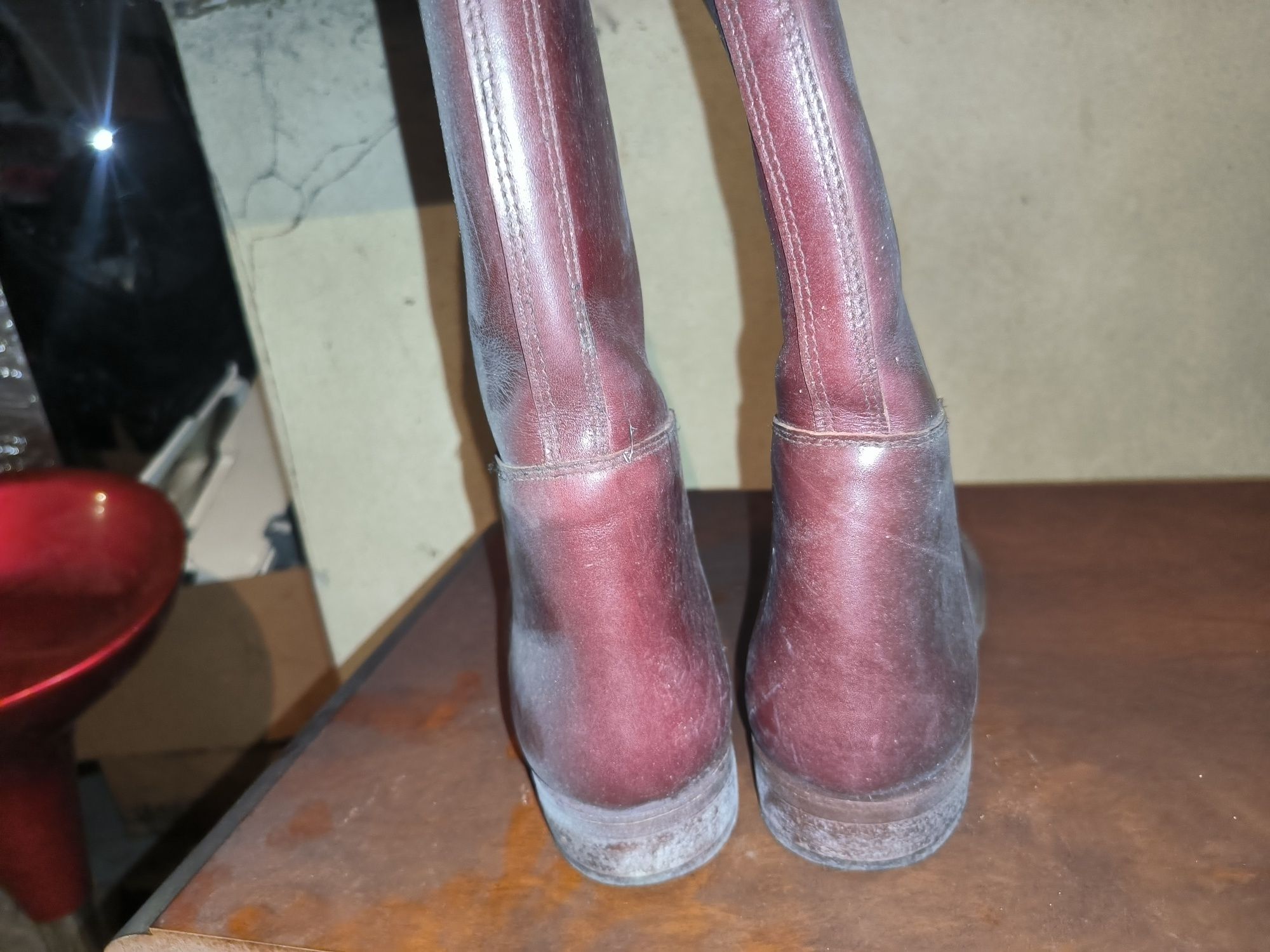 Botas cavaleiro em pele