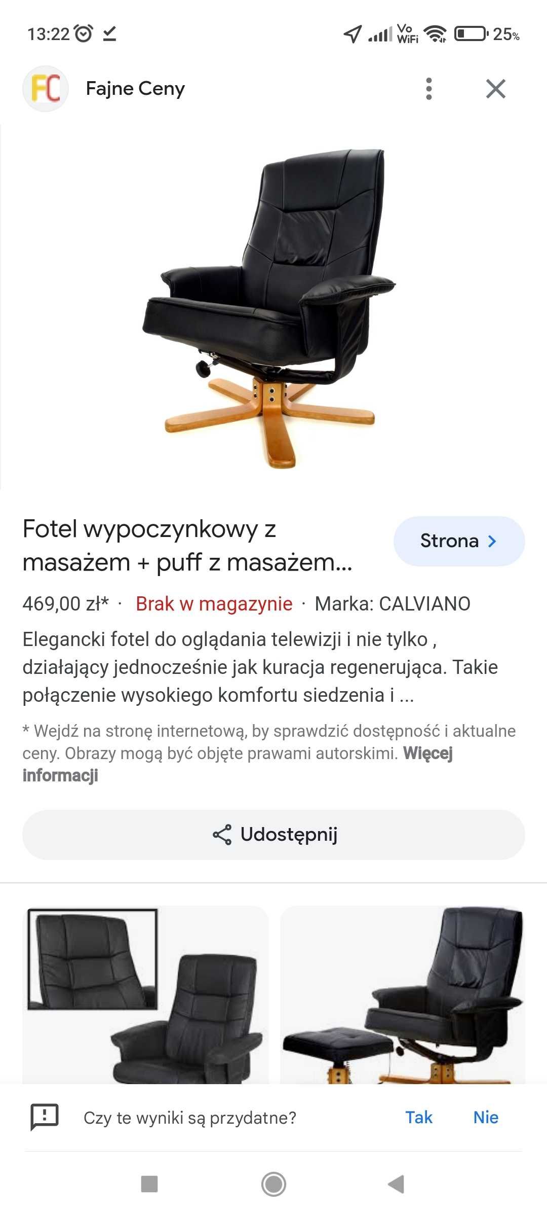 Fotel wypoczynkowy z masażem tanio