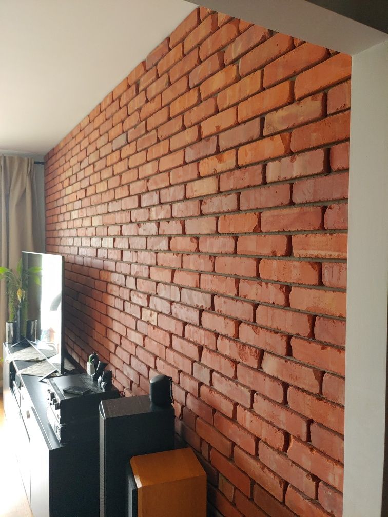 Płytki cięte z lica cegły naturalnej loft ponad 6 m kw