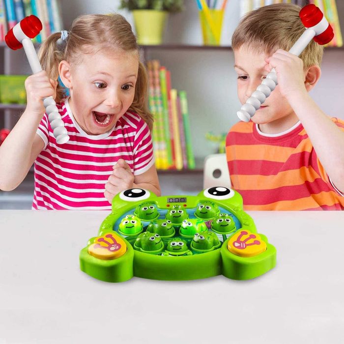 Super Frog Game Zabawki dla maluchów - 2 młotki Interaktywne zabawna