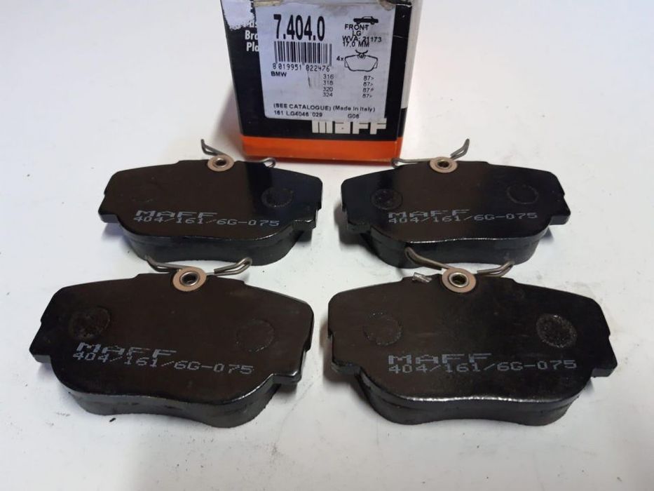 21173 KLOCKI HAMULCOWE przód  BMW E30 316,318,-320-325 85- Z1 Roadster 2.5 170KM 1988-1991 7.404.0 MAFF 34111154377 34111154442 34111154443