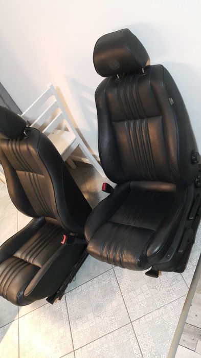 Alfa Romeo 159 Fotele komplet Przednie i tylne  skórzane grzane Czarne