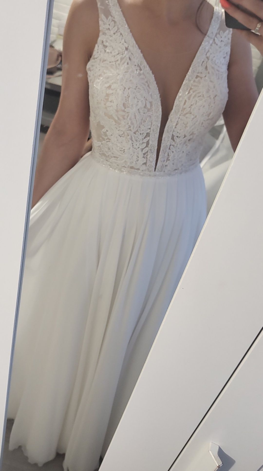 Suknia ślubna, rozmiar M, kolor ecri
