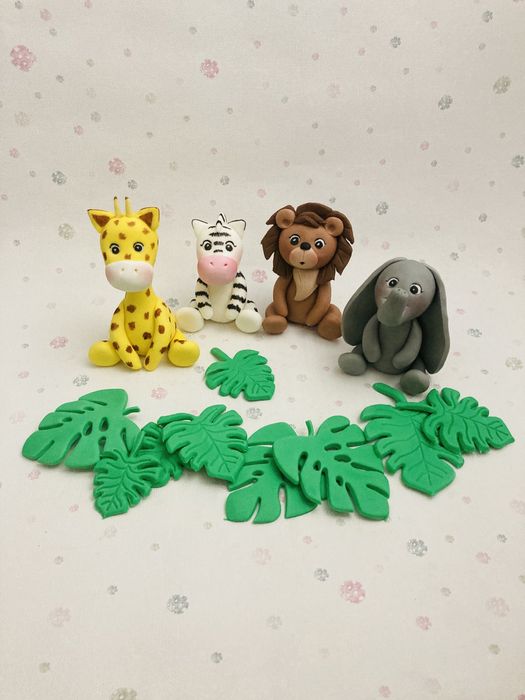 Figurka na tort z masy cukrowej safari