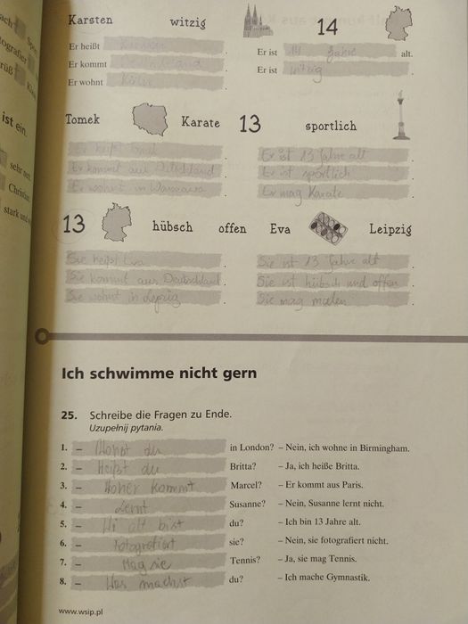 Zestaw książek Aha! Neu do nauki j. niemieckiego 1A + 1B