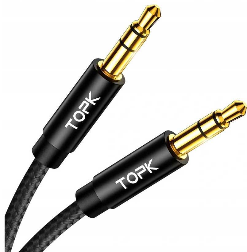 Kabel minijack (3,5 mm) - minijack (3,5 mm) / telefon - samochód 1m