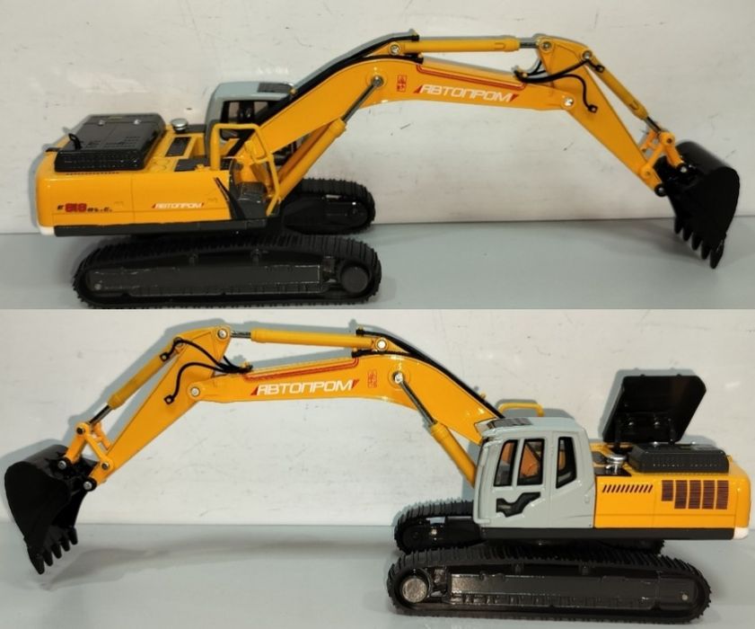 Экскаватор металлическая модель 1:50 21 см Автопром модель спецтехника