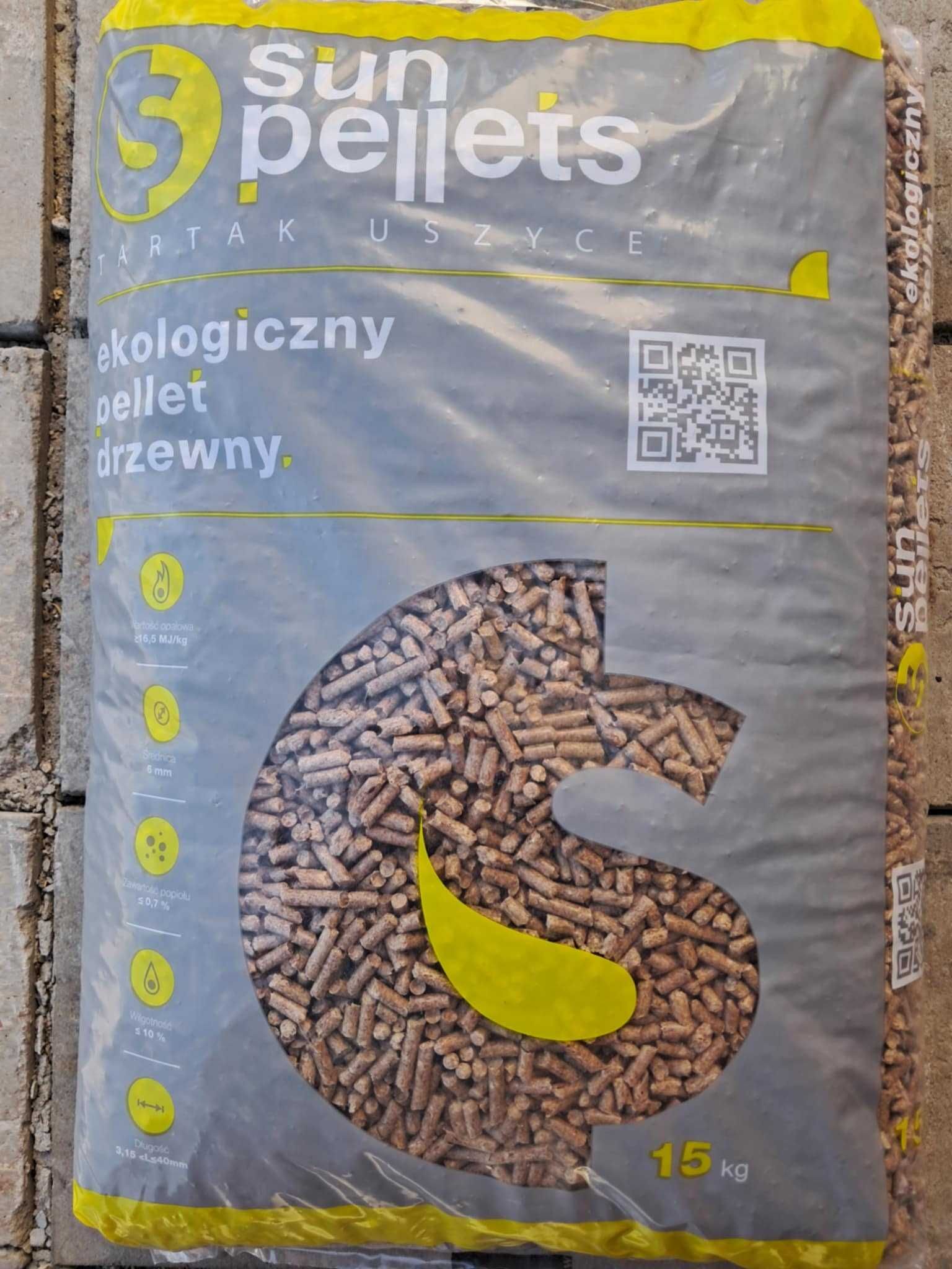 Pellet drzewny sosnowy A1 6mm worek 15kg